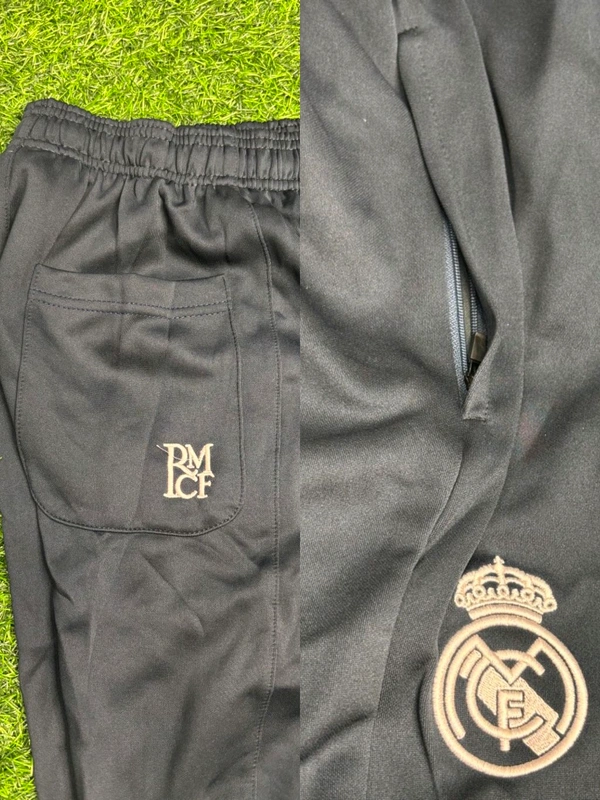 Madrid 2025 Cream And Grey Colour Traning Suit Set - S