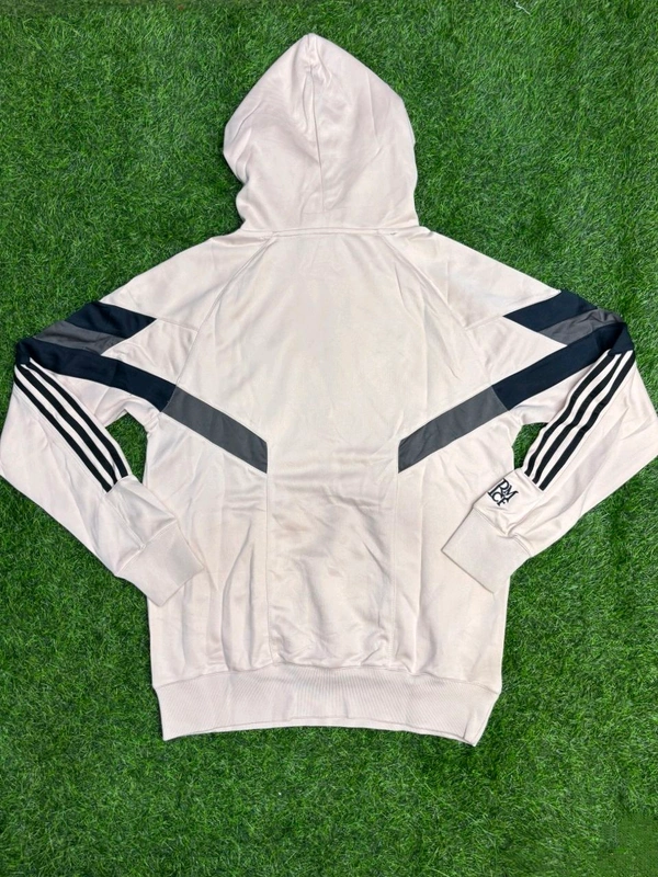 Madrid 2025 Cream And Grey Colour Traning Suit Set - L