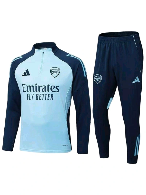 Arsenal FC Sky-blue And Navy Blue Colour Combination Training Suit - XL