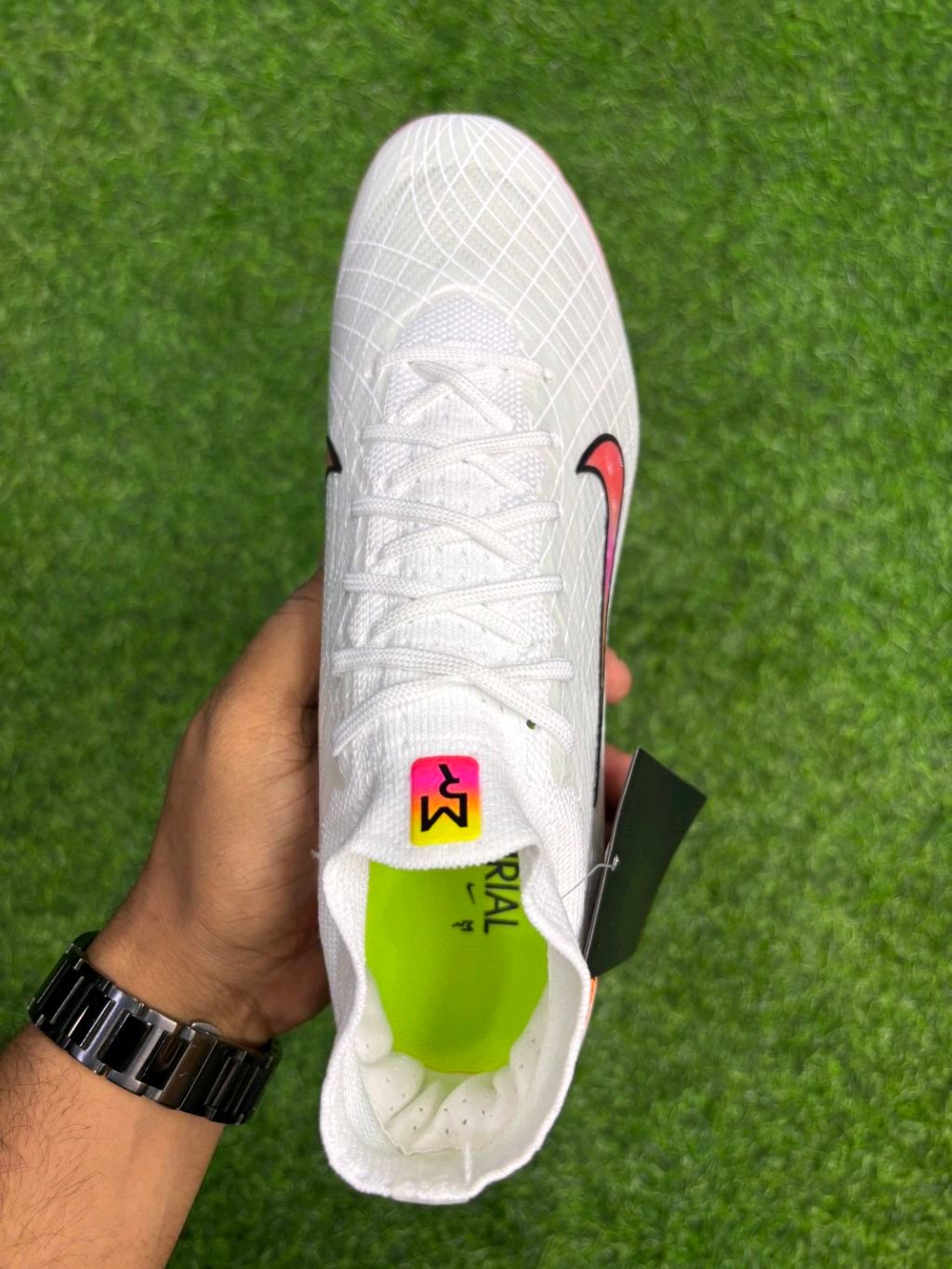 Mercurial Superfly 9 Elite White High-top FG With Lace (Marcus