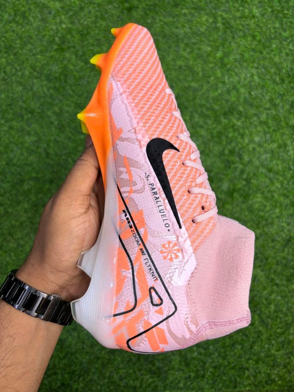 Mercurial Superfly 10 Light Orange High-top FG With Lace
