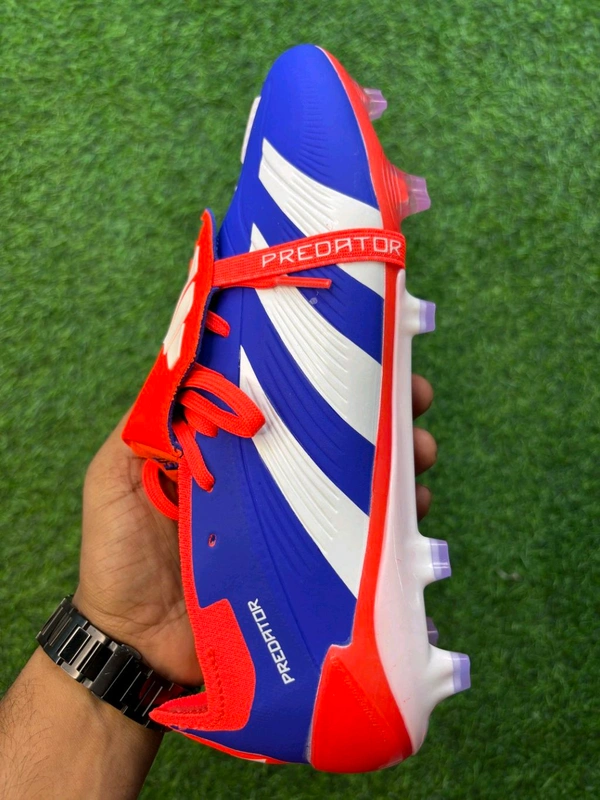 Predator Foldover Elite Blue Orange FG With Lace - 8