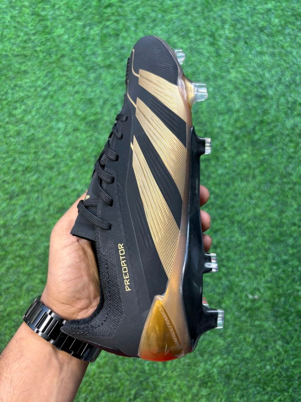 Predator Elite Black Gold Colour FG With Lace