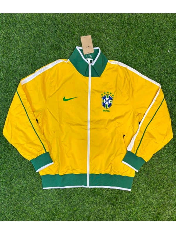 Retro Style Brazil National Football Team Windbreaker Jacket - M