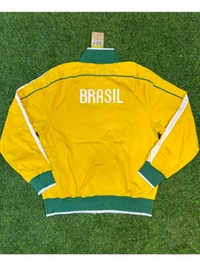 Retro Style Brazil National Football Team Windbreaker Jacket - L