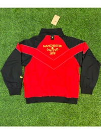 Retro Style Manchester United Red Windbreaker Jacket - S