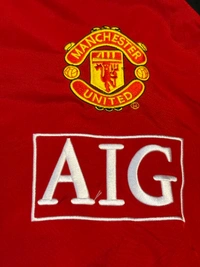 Retro Style AIG Manchester United Red Windbreaker Jacket - M