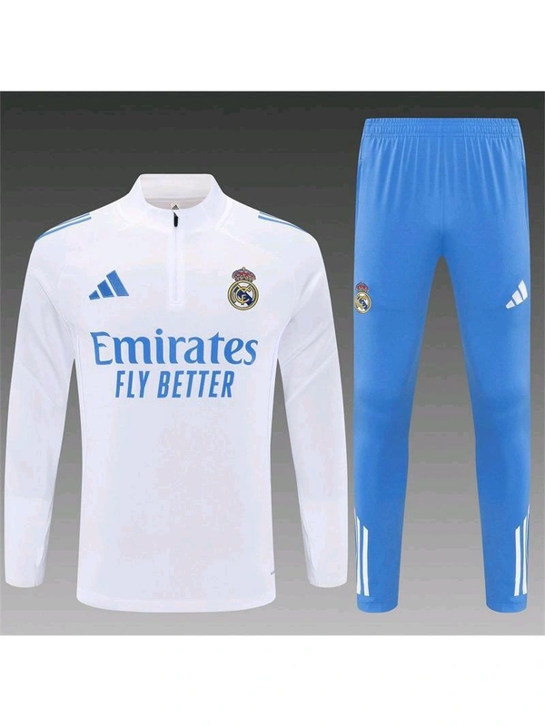 Madrid White And Blue Colour Training Suit - L