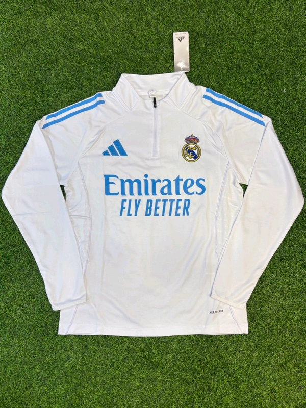 Madrid White And Blue Colour Training Suit - L