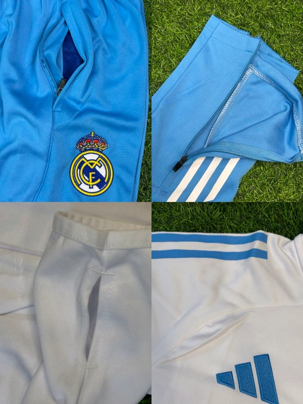 Madrid White And Blue Colour Training Suit - XL