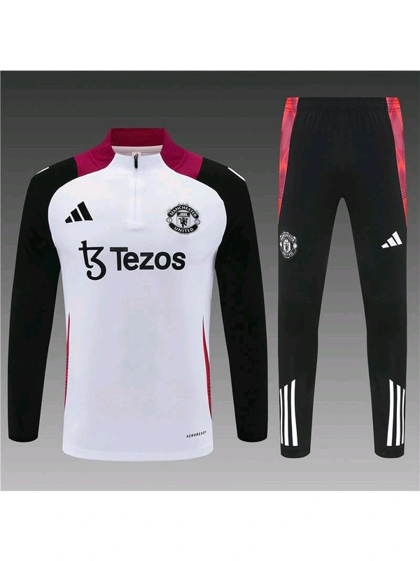 Manchester United White And Black Colour Training Suit - M