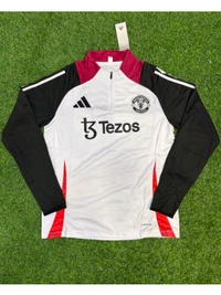 Manchester United White And Black Colour Training Suit - XL