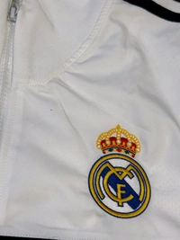Madrid White Colour With Black Stripe Windbreaker Jacket - S