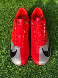 Mercurial Superfly Cr7 Retro Style Red Silver Colour Low-top FG With Lace - 7.5