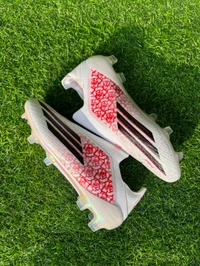 F50 Elite White Red Low-top FG Without Lace - 6.5