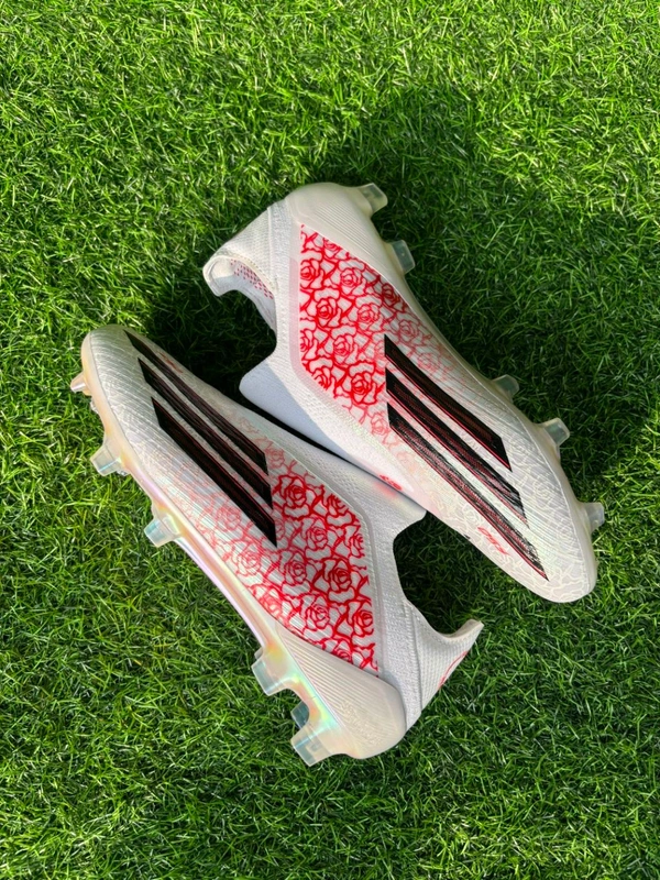 F50 Elite White Red Low-top FG Without Lace - 10.5