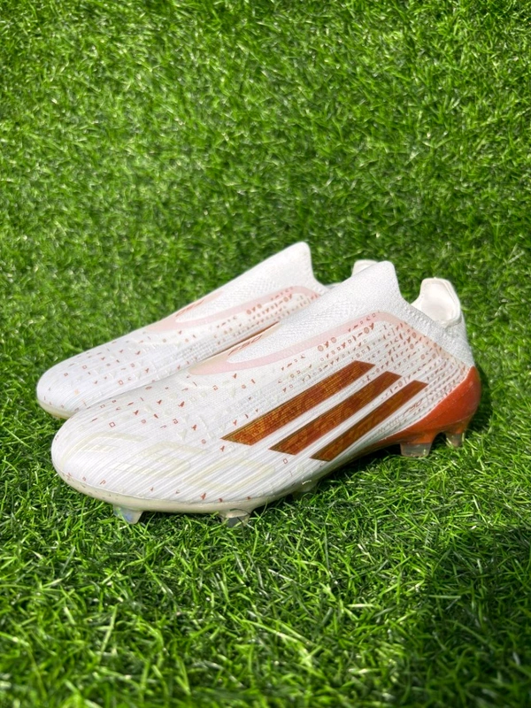 F50 Elite White Brown Colour Low-top FG Without Lace - 6.5