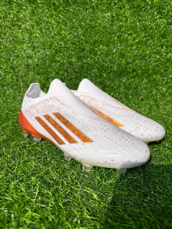 F50 Elite White Brown Colour Low-top FG Without Lace - 8