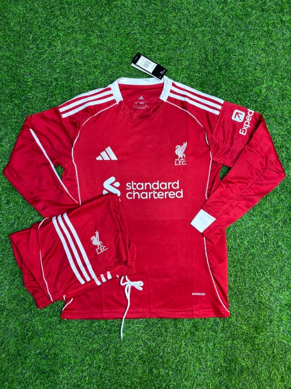 Liverpool FC 25/26 Home Kit Full Sleeve Fan Edition With Short - XL