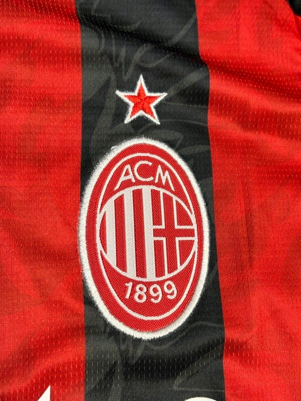 AC Milan 25/26 Home Kit Full Sleeve Fan Edition With Short - XL