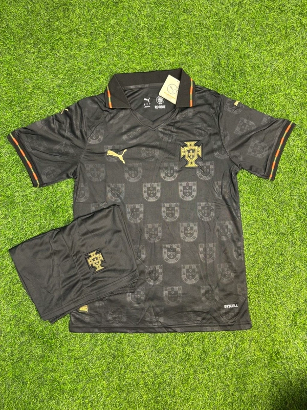Portugal 2026 World Cup Black Panther Kit Fan Edition With Short - M