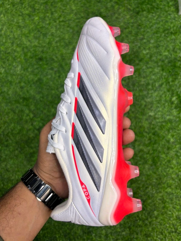 Copa Pure 3 White Red Colour FG With Lace - 6