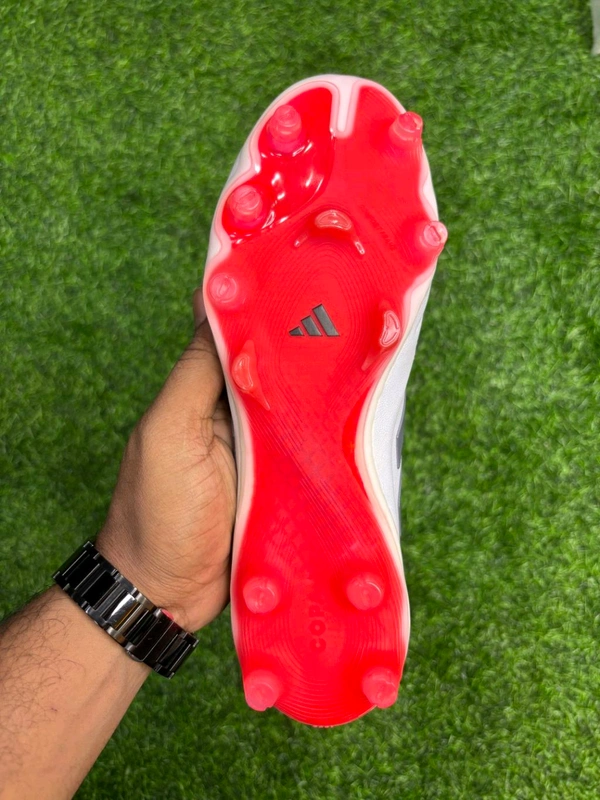 Copa Pure 3 White Red Colour FG With Lace - 9