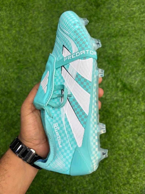 Predator Elite Foldover Sky-blue Colour FG With Lace - 9