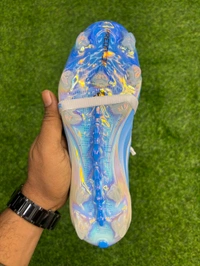 Predator Elite Foldover Next-Gen White Blue Colour FG With Lace - 6.5