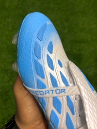 Predator Elite Foldover Next-Gen White Blue Colour FG With Lace - 9.5