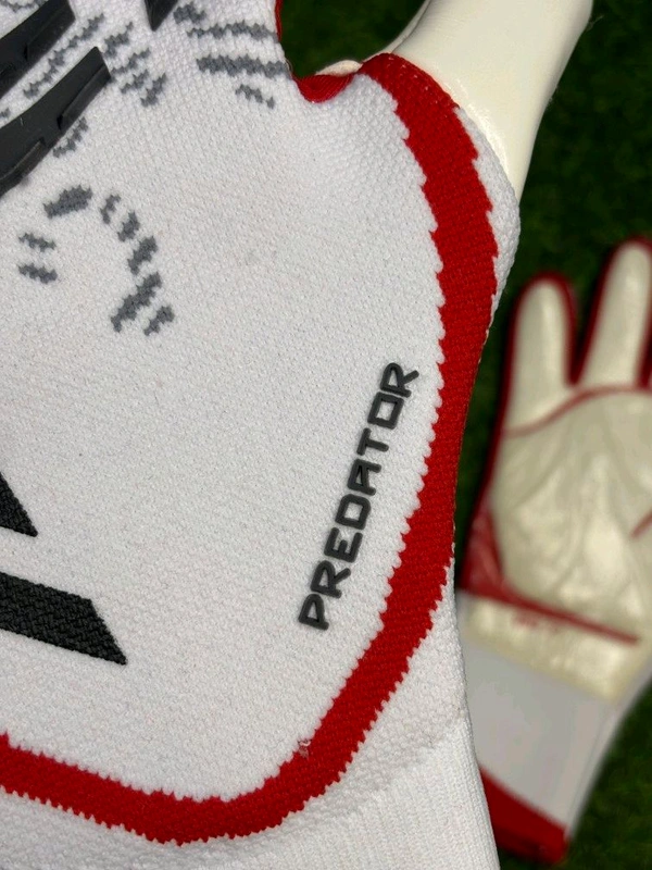 Predator Pro White Red Colour Goalkeeper Gloves - 8