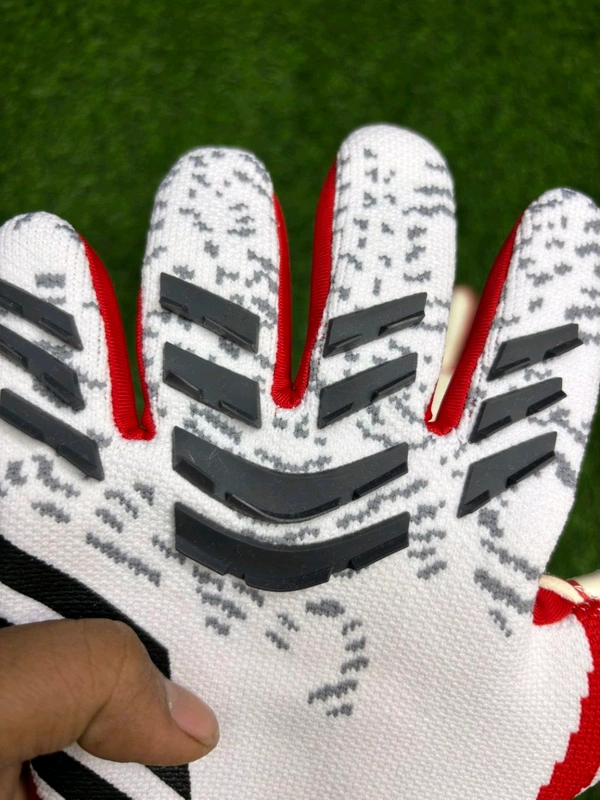 Predator Pro White Red Colour Goalkeeper Gloves - 10
