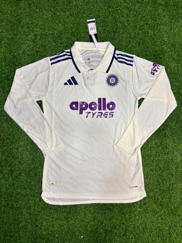 India Cricket Team Test Player Edition Jersey Full Sleeve - M