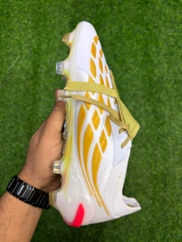 Predator Foldover Elite Next-gen White Gold Colour FG With Lace - 6