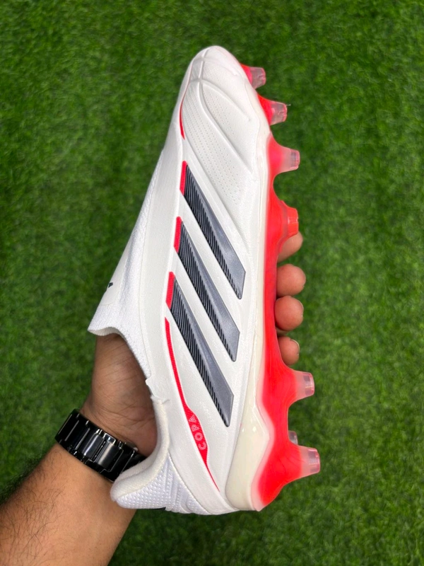 Copa Pure 3 Elite White Red Colour FG Without Lace - 7.5