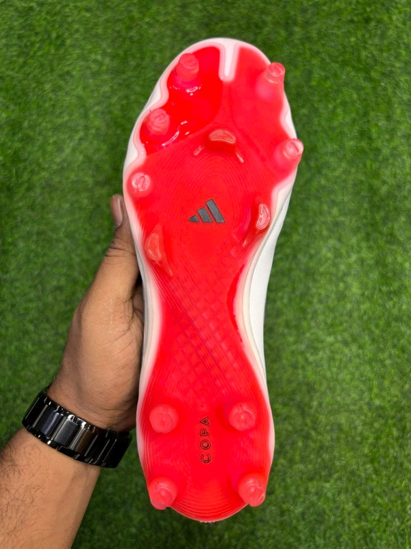 Copa Pure 3 Elite White Red Colour FG Without Lace - 8