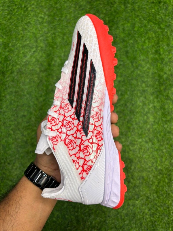 F50 Elite White Red Colour Turf/AG With Lace - 9.5