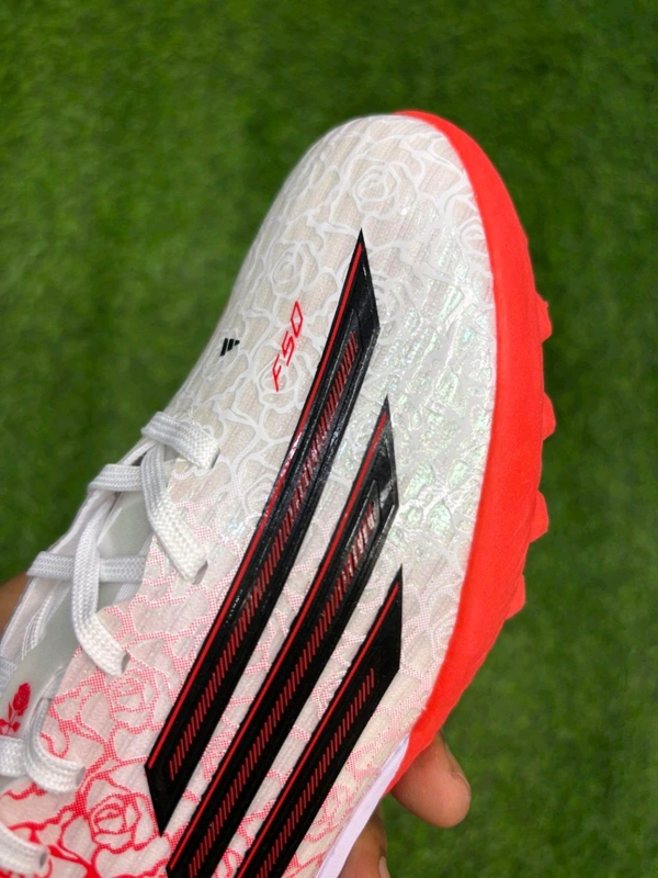 F50 Elite White Red Colour Turf/AG With Lace - 6