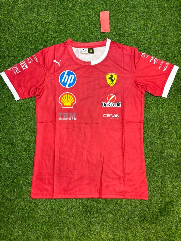 Ferrari F1 Red Colour Round Neck Jersey - XL