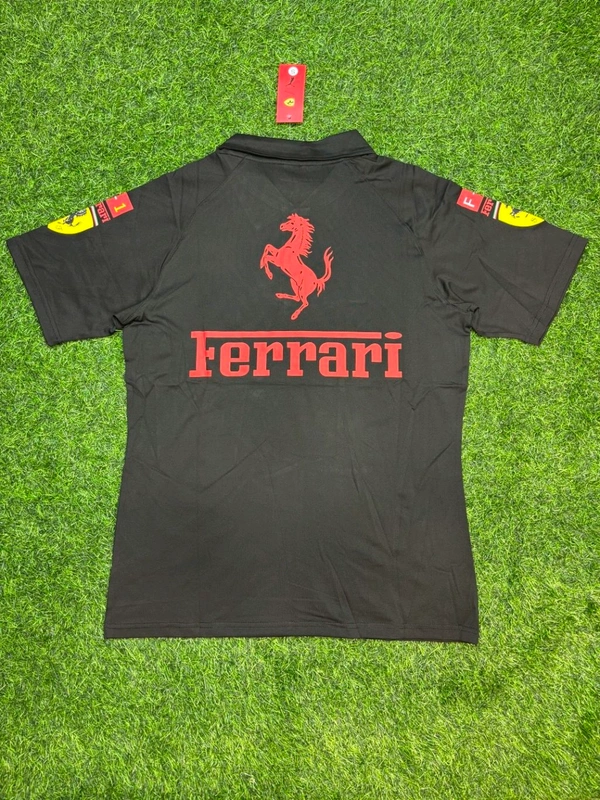 Ferrari F1 Black Colour Polo Tshirt - L