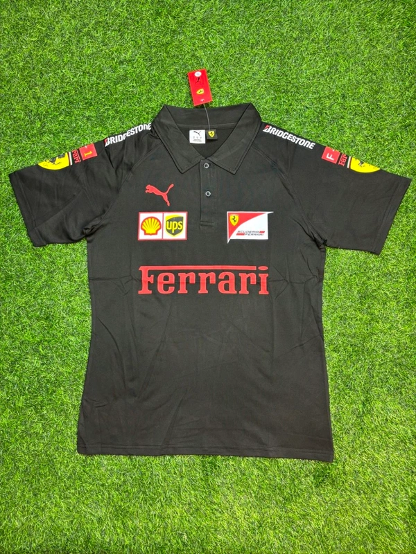 Ferrari F1 Black Colour Polo Tshirt - XL