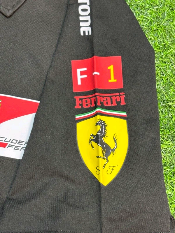 Ferrari F1 Black Colour Polo Tshirt - XL