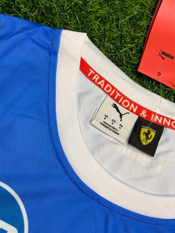 Ferrari F1 Blue Colour Round Neck Jersey - L