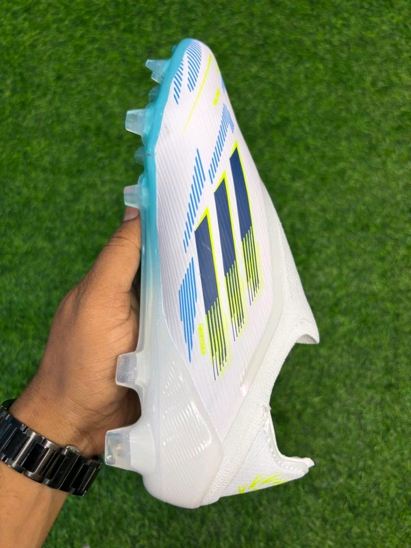 F50 Elite White Blue Colour FG Without Lace - 6
