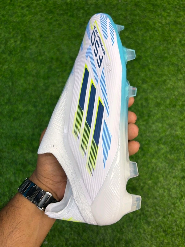 F50 Elite White Blue Colour FG Without Lace - 7.5