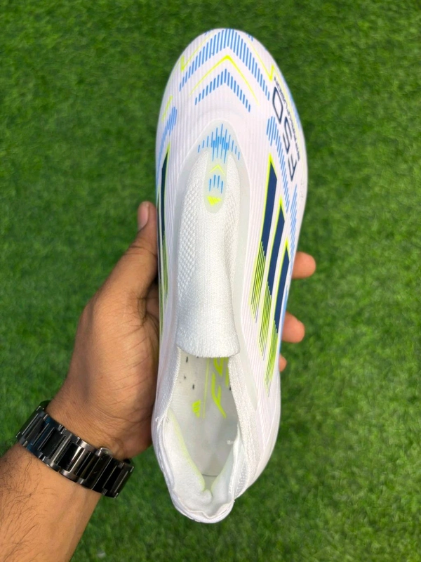 F50 Elite White Blue Colour FG Without Lace - 8