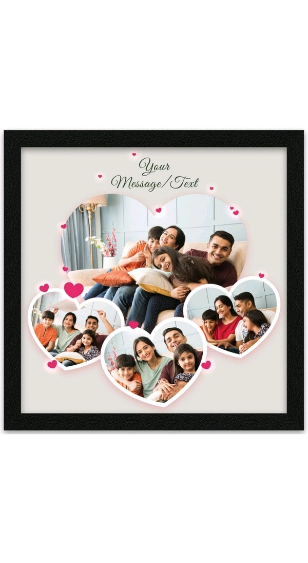 SK Graphics Best Budget Friendly Gift Customized Collage Photo Frames for Wall, Personalised Photo Frame with Photo Upload for Bedroom, Living Room - 12 X 12 inch
