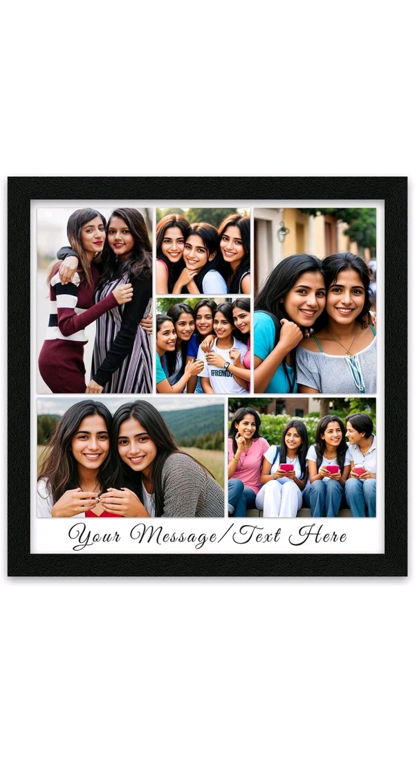 SK Graphics Best Budget Friendly Gift Customized Collage Photo Frames for Wall, Personalised Photo Frame with Photo Upload for Bedroom, Living Room - 12 X 12 inch