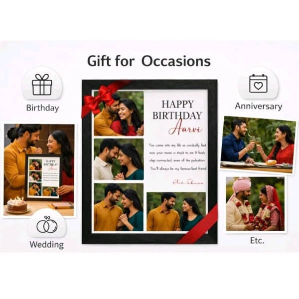 CUSTOMIZE COLLAGE FRAME Gift For Husband, Friend, Mother, Brother, Sister & Special One. - 10 X 15 inch, white, 1