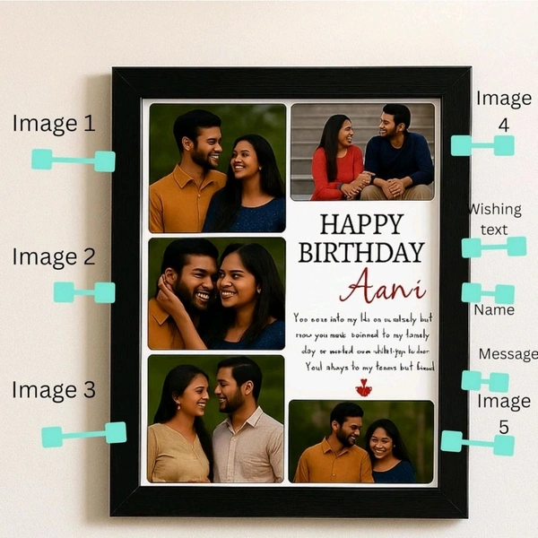 CUSTOMIZE COLLAGE FRAME Gift For Husband, Friend, Mother, Brother, Sister & Special One. - 10 X 15 inch, white, 1